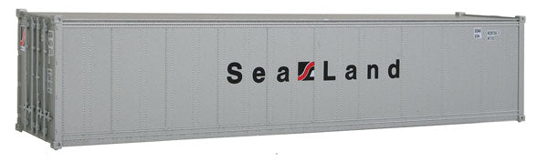 40' Smooth Side Container - Assembled -- Sea-Land (silver, black, red)