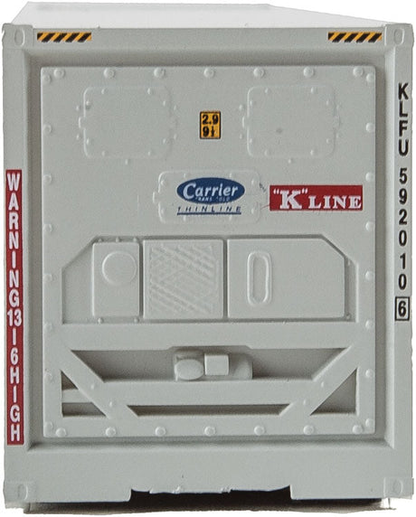 40' Hi Cube Smooth Side Reefer Container - Assembled -- K-Line (grey, red, white)-4