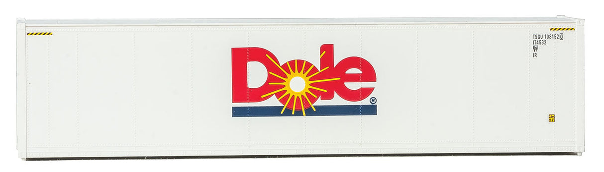 40' Hi-Cube Smooth-Side Reefer Container - Assembled -- Dole (white, red, blue)-3