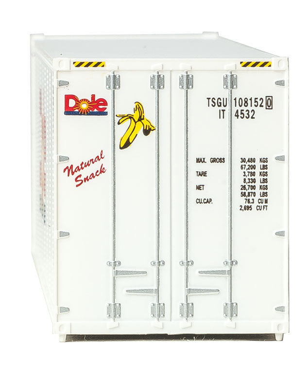 40' Hi-Cube Smooth-Side Reefer Container - Assembled -- Dole (white, red, blue)-4
