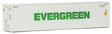40' Hi-Cube Smooth-Side Reefer Container - Assembled -- Evergreen (white, green)-1