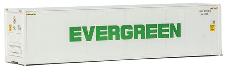 40' Hi-Cube Smooth-Side Reefer Container - Assembled -- Evergreen (white, green)-2