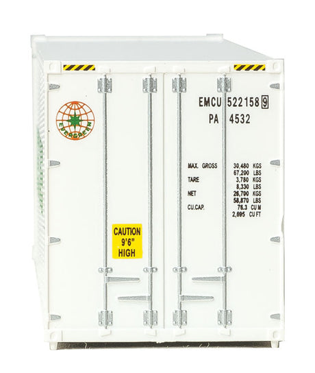 40' Hi-Cube Smooth-Side Reefer Container - Assembled -- Evergreen (white, green)-4