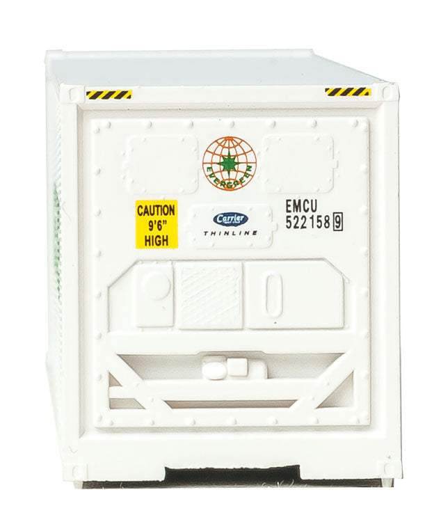 40' Hi-Cube Smooth-Side Reefer Container - Assembled -- Evergreen (white, green)-5
