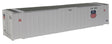 48' Ribbed Side Container - Assembled -- Union Pacific(R) (white, Shield Logo)-1