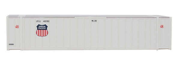48' Ribbed Side Container - Assembled -- Union Pacific(R) (white, Shield Logo)-3