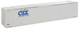 48' Ribbed Side Container - Assembled -- CSX Intermodal (white, blue)-1