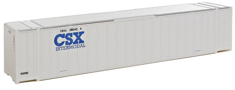 48' Ribbed Side Container - Assembled -- CSX Intermodal (white, blue)-1