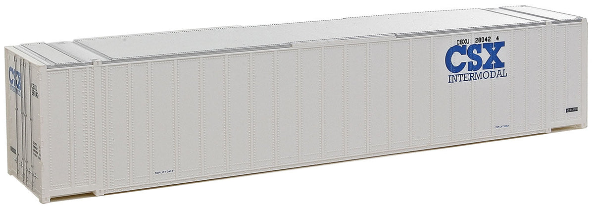 48' Ribbed Side Container - Assembled -- CSX Intermodal (white, blue)-2