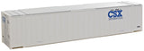 48' Ribbed Side Container - Assembled -- CSX Intermodal (white, blue)-2