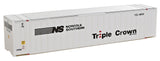 48' Ribbed Side Container - Assembled -- Norfolk Southern/Triple Crown (white, black, red)-2