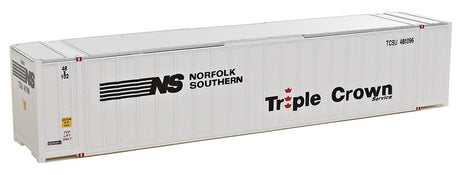 48' Ribbed Side Container - Assembled -- Norfolk Southern/Triple Crown (white, black, red)-2