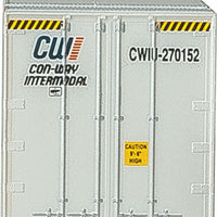 48' Smooth-Side Container - Assembled -- Con-Quest (white, orange, blue)