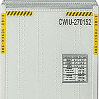 48' Smooth-Side Container - Assembled -- Con-Quest (white, orange, blue)