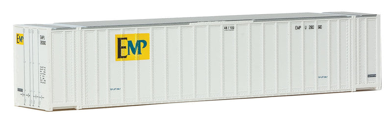 48' Ribbed-Side Container - Assembled -- EMP (white, yellow, blue)-1