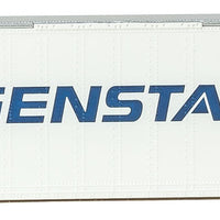 48' Smooth-Side Container - Assembled -- Genstar (white, blue)