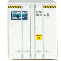 48' Smooth-Side Container - Assembled -- Genstar (white, blue)