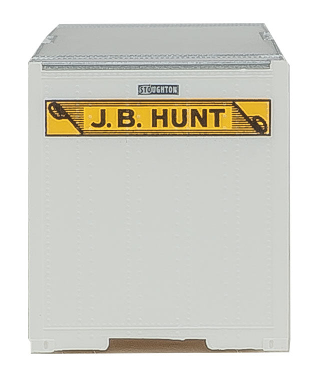48' Ribbed-Side Container - Assembled -- J.B. Hunt (white, yellow, black)-5