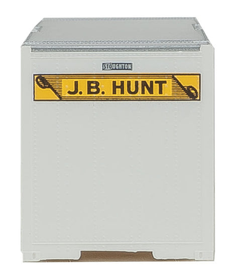 48' Ribbed-Side Container - Assembled -- J.B. Hunt (white, yellow, black)-5