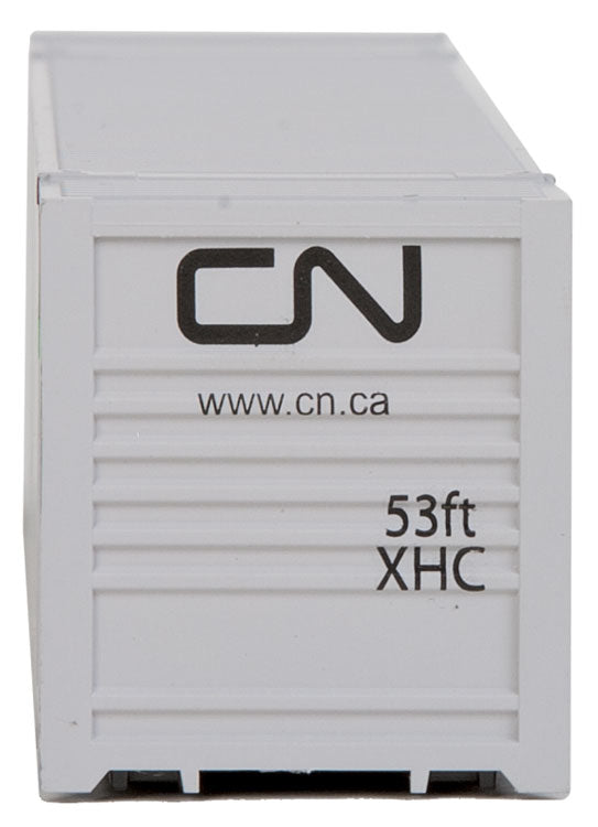 53' Singamas Corrugated Side Container - Ready to Run -- Canadian National (white, black, green)-4