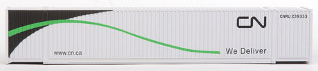 53' Singamas Corrugated Side Container - Ready to Run -- Canadian National (white, black, green)-5