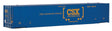 53' Singamas Corrugated Side Container - Ready to Run -- CSX Transportation (blue, yellow; Boxcar Logo)-1