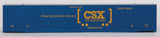 53' Singamas Corrugated Side Container - Ready to Run -- CSX Transportation (blue, yellow; Boxcar Logo)-5