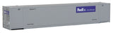 53' Singamas Corrugated Side Container - Ready to Run -- FedEx MultiModal (gray, purple)-1