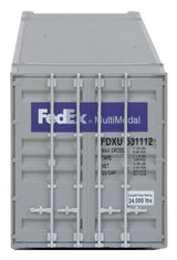 53' Singamas Corrugated Side Container - Ready to Run -- FedEx MultiModal (gray, purple)-3