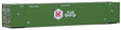53' Singamas Corrugated Side Container - Ready to Run -- Hub Group (green, white, red)-1