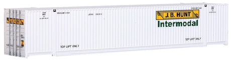 53' Singamas Corrugated Side Container - Ready to Run -- J.B. Hunt Intermodal (white, yellow, green)-1