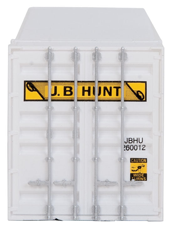 53' Singamas Corrugated Side Container - Ready to Run -- J.B. Hunt Intermodal (white, yellow, green)-3