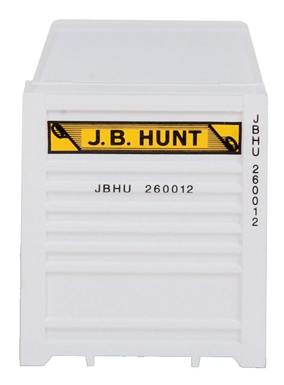 53' Singamas Corrugated Side Container - Ready to Run -- J.B. Hunt Intermodal (white, yellow, green)-4