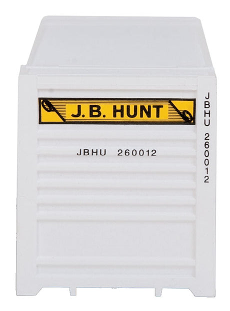 53' Singamas Corrugated Side Container - Ready to Run -- J.B. Hunt Intermodal (white, yellow, green)-4