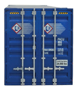 53' Singamas Corrugated Side Container - Ready to Run -- Pacer Stacktrain (blue, white, red)-3