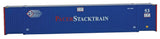 53' Singamas Corrugated Side Container - Ready to Run -- Pacer Stacktrain (blue, white, red)-5