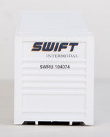 53' Singamas Corrugated Side Container - Ready to Run -- Swift (white, blue)-4