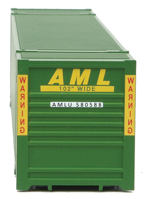 53' Singamas Corrugated-Side Container - Ready to Run -- Alaska Marine Lines (green, yellow)-4