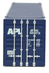 53' Singamas Corrugated-Side Container - Ready to Run -- American President Lines (blue, white, red; Lower Sill Stripes)-4