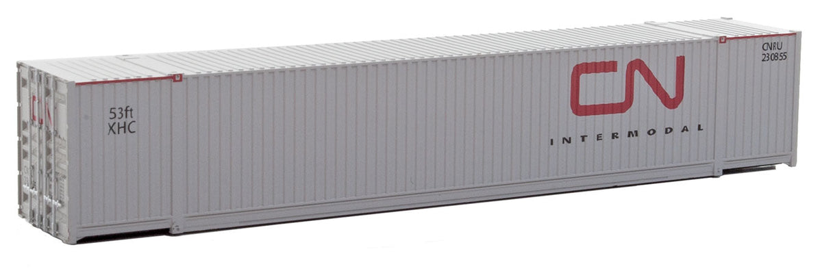 53' Singamas Corrugated-Side Container - Ready to Run -- Canadian National (gray, red; CN Intermodal Logo)-1