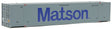 53' Singamas Corrugated-Side Container - Ready to Run -- Matson (gray, blue)-1