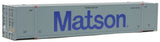 53' Singamas Corrugated-Side Container - Ready to Run -- Matson (gray, blue)-1