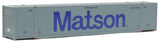 53' Singamas Corrugated-Side Container - Ready to Run -- Matson (gray, blue)-2