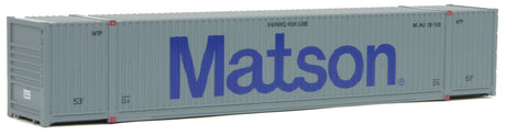 53' Singamas Corrugated-Side Container - Ready to Run -- Matson (gray, blue)-2