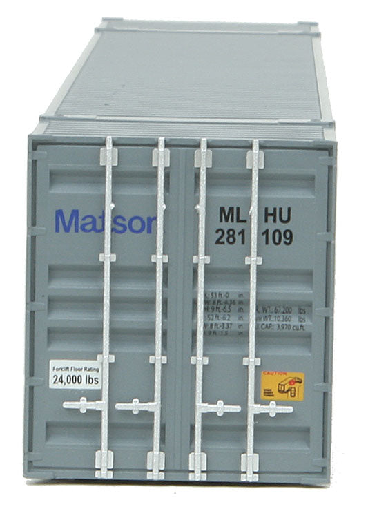 53' Singamas Corrugated-Side Container - Ready to Run -- Matson (gray, blue)-4