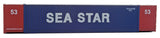 53' Singamas Corrugated-Side Container - Ready to Run -- Sea Star (blue, red, white)-3