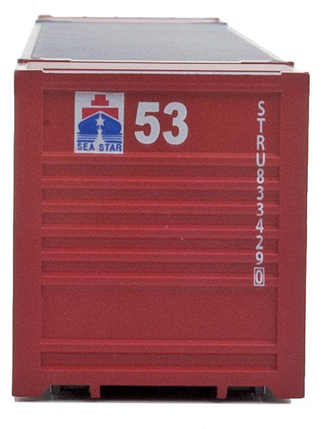 53' Singamas Corrugated-Side Container - Ready to Run -- Sea Star (blue, red, white)-5