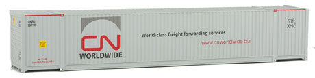53' Singamas Corrugated-Side Container - Assembled -- Canadian National (white, gray, red; Worldwide Logo)-2
