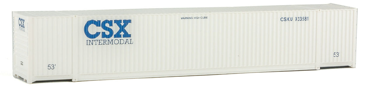 53' Singamas Corrugated-Side Container - Assembled -- CSX Transportation (white, blue)-2