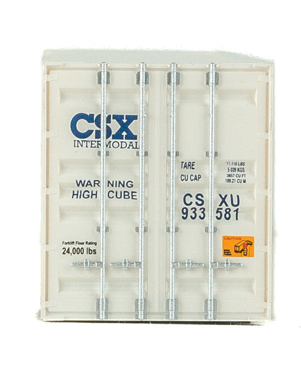 53' Singamas Corrugated-Side Container - Assembled -- CSX Transportation (white, blue)-4